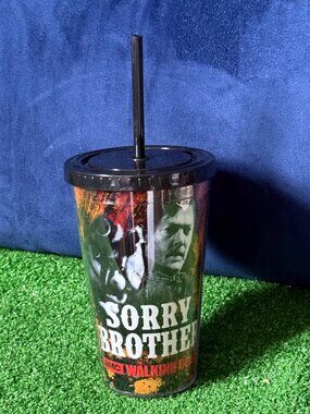 AMC The Walking Dead Daryl Dixon Sorry Brother Straw Tumbler Mug Cup Collectible